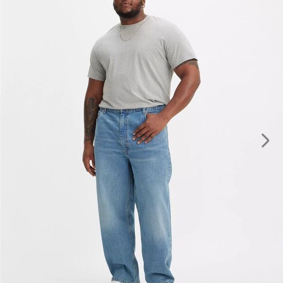 Levi's Blue Relaxed Fit Jeans with Classic Style 52x28 denim LEVIS 550 - Picture 2 of 9